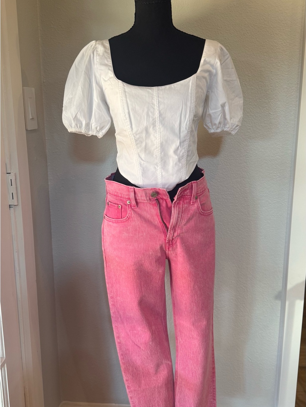 GAP Pink Straight-Leg Women's Jeans
